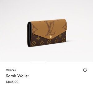 Louis Vuitton Sarah Wallet